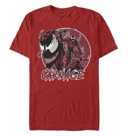 Men's Carnage Circle Short Sleeve Crew T-shirt Red $18.54 T-Shirts