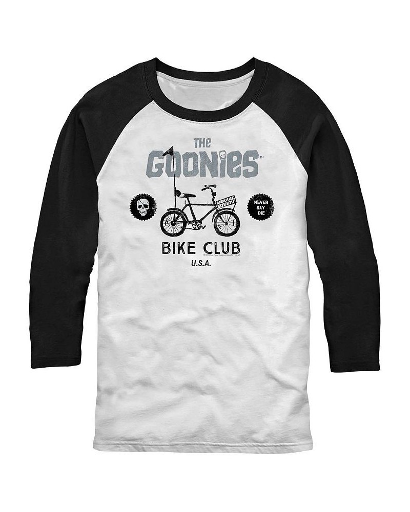 Men's The Goonies 1985 Bike Club Raglan T-shirt Multi $21.00 T-Shirts