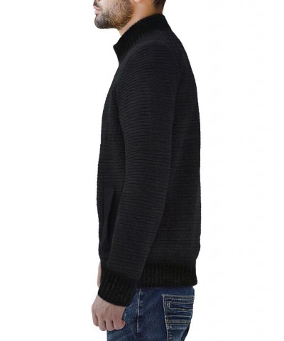 Men's Full-Zip High Neck Sweater Jacket Charcoal $37.44 Sweaters