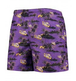 Men's Purple LSU Tigers Island Palm Swim Trunks $18.80 Swimsuits