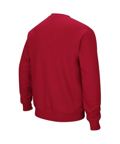 Men's Crimson Washington State Cougars Arch & Logo Crew Neck Sweatshirt $24.43 Sweatshirt