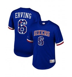 Men's Julius Erving Royal Philadelphia 76ers Player Name Number T-shirt $42.00 T-Shirts