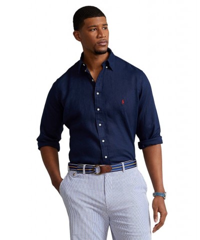 Men's Big & Tall Lightweight Linen Shirt PD02 $40.50 Shirts