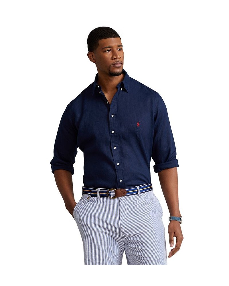 Men's Big & Tall Lightweight Linen Shirt PD02 $40.50 Shirts