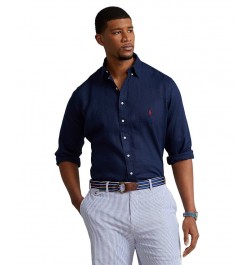 Men's Big & Tall Lightweight Linen Shirt PD02 $40.50 Shirts