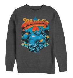 Disney Men's Aladdin Distressed Genie Retro Logo, Crewneck Fleece Gray $22.55 Sweatshirt