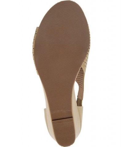 Women's Aretha Perforated Wedges Tan/Beige $49.00 Shoes