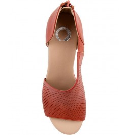 Women's Aretha Perforated Wedges Tan/Beige $49.00 Shoes