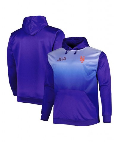 Men's Royal New York Mets Fade Sublimated Big and Tall Fleece Pullover Hoodie $44.65 Sweatshirt