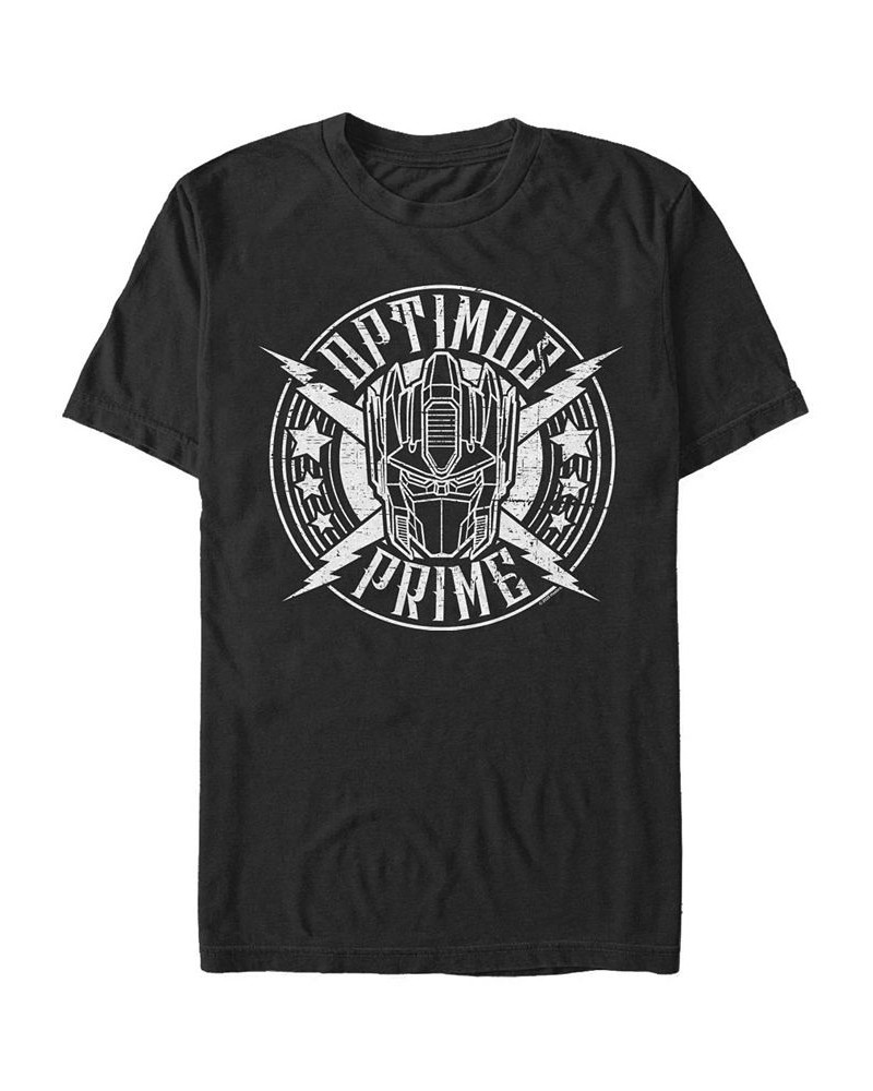 Men's Prime Rock Badge Short Sleeve Crew T-shirt Black $14.70 T-Shirts