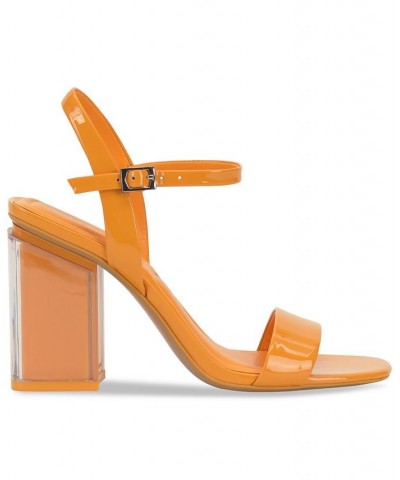 Herrican Ankle-Strap Slingback Two-Piece City Sandals Orange $43.20 Shoes