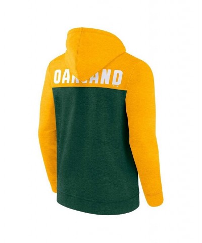 Men's Branded Heathered Green, Heathered Gold Oakland Athletics Blown Away Full-Zip Hoodie $33.60 Sweatshirt