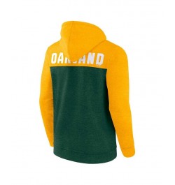 Men's Branded Heathered Green, Heathered Gold Oakland Athletics Blown Away Full-Zip Hoodie $33.60 Sweatshirt