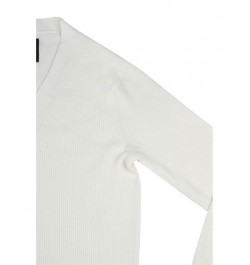 Men's Basic Ribbed Cardigan White $28.49 Sweaters