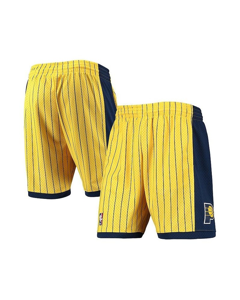 Men's Gold, Navy Indiana Pacers 1999-00 Hardwood Classics Swingman Shorts $45.89 Shorts