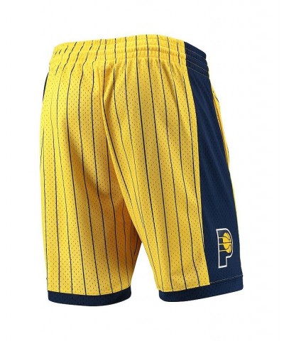 Men's Gold, Navy Indiana Pacers 1999-00 Hardwood Classics Swingman Shorts $45.89 Shorts