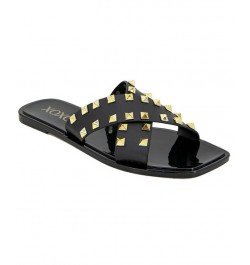 Women's Jaylani Beachy Modern Sandals Black $11.97 Shoes