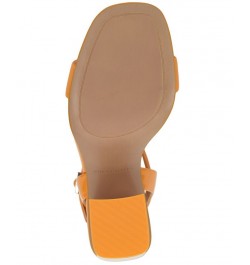 Herrican Ankle-Strap Slingback Two-Piece City Sandals Orange $43.20 Shoes