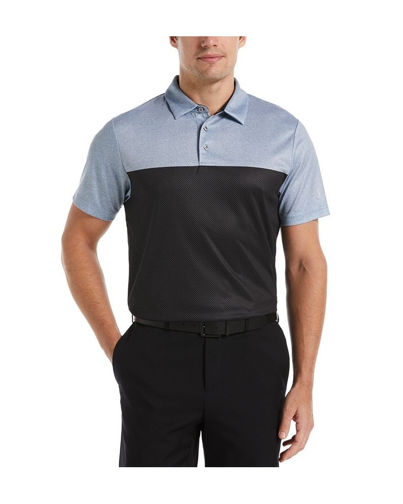 Men's Big & Tall Airflux Athletic-Fit Colorblocked Birdseye-Knit Performance Golf Polo Shirt Black $18.24 Polo Shirts