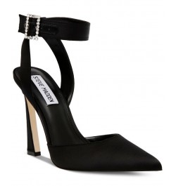 Women's Sarantos Two-Piece Stiletto Pumps Black $54.50 Shoes