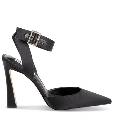 Women's Sarantos Two-Piece Stiletto Pumps Black $54.50 Shoes