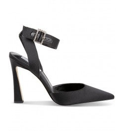 Women's Sarantos Two-Piece Stiletto Pumps Black $54.50 Shoes