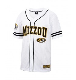 Men's White and Black Missouri Tigers Free Spirited Baseball Jersey $39.74 Jersey