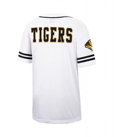 Men's White and Black Missouri Tigers Free Spirited Baseball Jersey $39.74 Jersey