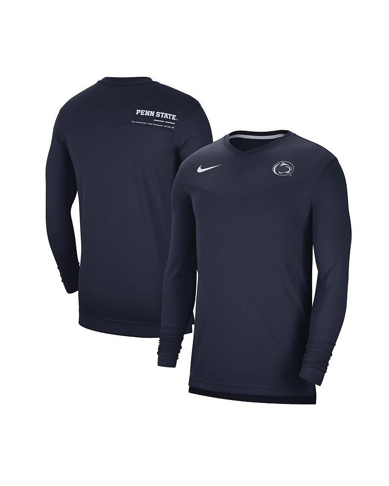 Men's Navy Penn State Nittany Lions 2022 Coach Performance Long Sleeve V-Neck T-shirt $33.79 T-Shirts