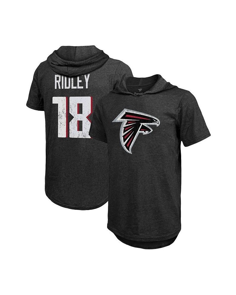 Men's Threads Calvin Ridley Black Atlanta Falcons Player Name and Number Tri-Blend Hoodie T-shirt $27.30 T-Shirts