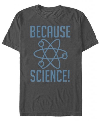 Men's Because Science Short Sleeve Crew T-shirt Gray $17.15 T-Shirts