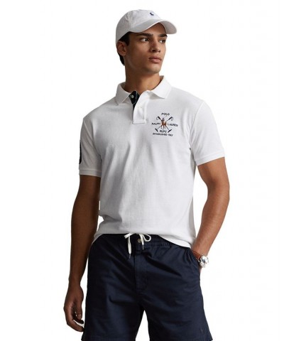 Men's Custom Slim Fit Mesh Polo Shirt White $52.65 Polo Shirts