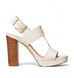 Women's Becker T-Strap Slingback Platform Sandals Tan/Beige $44.55 Shoes