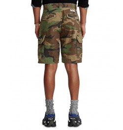 Men's 10.5" Relaxed Fit Camouflage Cotton Cargo Shorts Green $45.00 Shorts