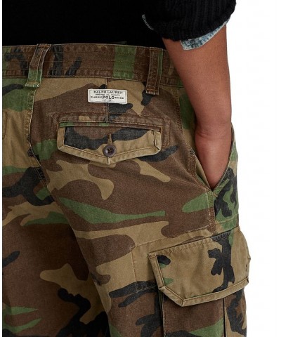 Men's 10.5" Relaxed Fit Camouflage Cotton Cargo Shorts Green $45.00 Shorts