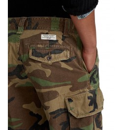 Men's 10.5" Relaxed Fit Camouflage Cotton Cargo Shorts Green $45.00 Shorts