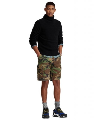 Men's 10.5" Relaxed Fit Camouflage Cotton Cargo Shorts Green $45.00 Shorts