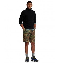 Men's 10.5" Relaxed Fit Camouflage Cotton Cargo Shorts Green $45.00 Shorts