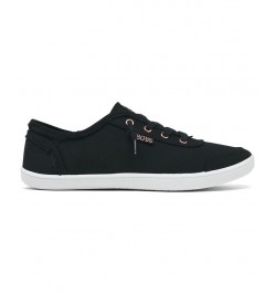 Women's BOBS-B Cute Lace Casual Sneakers Black $22.95 Shoes