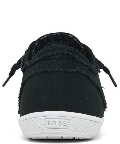 Women's BOBS-B Cute Lace Casual Sneakers Black $22.95 Shoes