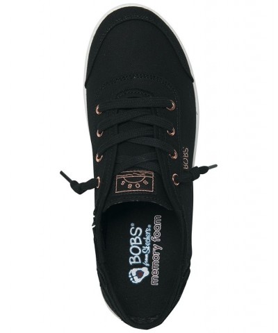 Women's BOBS-B Cute Lace Casual Sneakers Black $22.95 Shoes