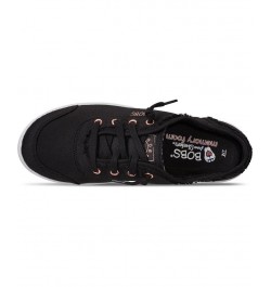 Women's BOBS-B Cute Lace Casual Sneakers Black $22.95 Shoes