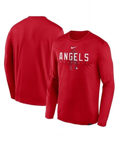 Men's Red Los Angeles Angels Authentic Collection Team Logo Legend Performance Long Sleeve T-shirt $29.69 T-Shirts