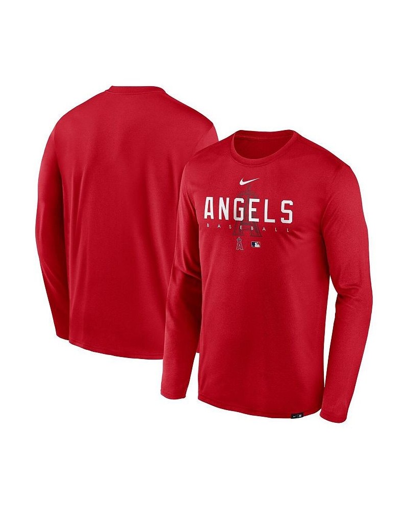 Men's Red Los Angeles Angels Authentic Collection Team Logo Legend Performance Long Sleeve T-shirt $29.69 T-Shirts