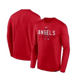 Men's Red Los Angeles Angels Authentic Collection Team Logo Legend Performance Long Sleeve T-shirt $29.69 T-Shirts