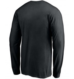 Men's Black Chicago Blackhawks Team Victory Arch Long Sleeve T-shirt $17.00 T-Shirts