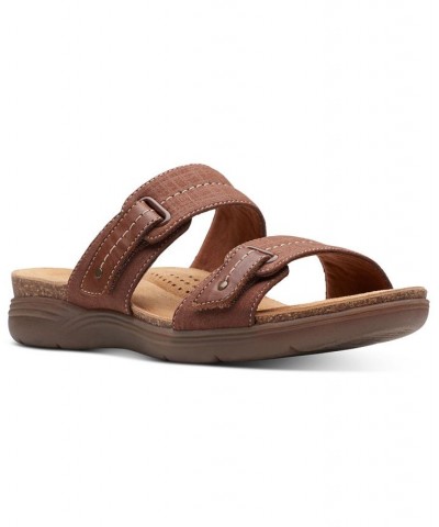 Women's April Dusk Slip-On Slide Sandals Tan/Beige $43.68 Shoes