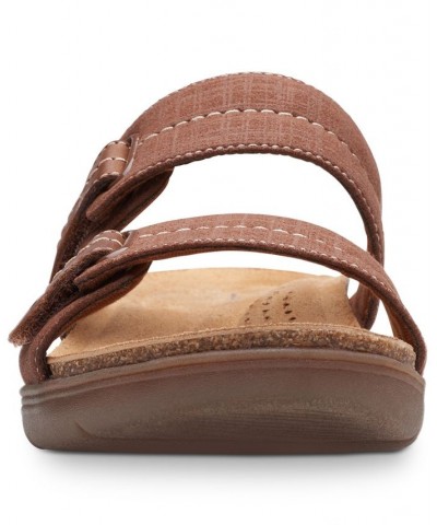 Women's April Dusk Slip-On Slide Sandals Tan/Beige $43.68 Shoes