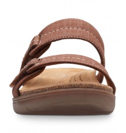 Women's April Dusk Slip-On Slide Sandals Tan/Beige $43.68 Shoes