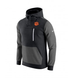 Men's Black Clemson Tigers AV-15 2.0 Pullover Hoodie $54.99 Sweatshirt